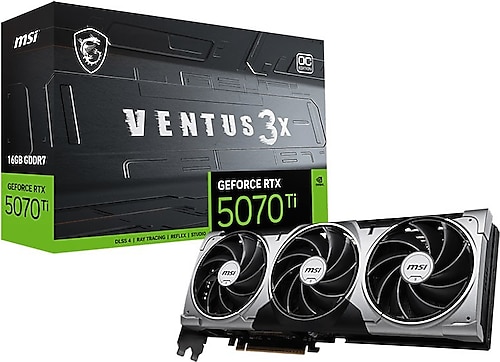 MSI RTX 5070 TI 16G Ventus 3X OC G507T-16V3C 256 Bit GDDR7 16 GB