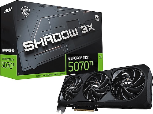 MSI RTX 5070 TI Shadow 3X OC 16G G507T-16S3C 256 Bit GDDR7 16 GB