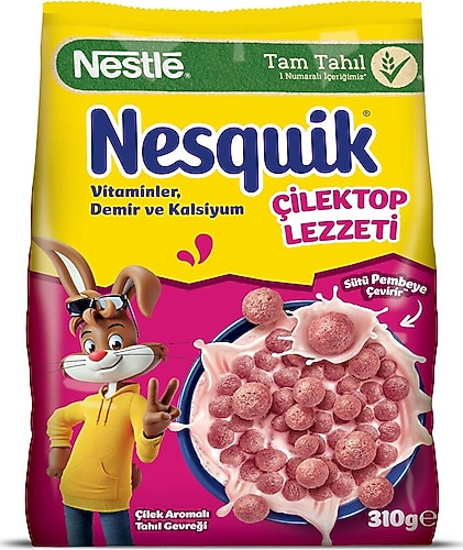 NESQUIK ÇİLEKTOP ÇİLEK AROMALI TAHIL GEVREGİ 310GR