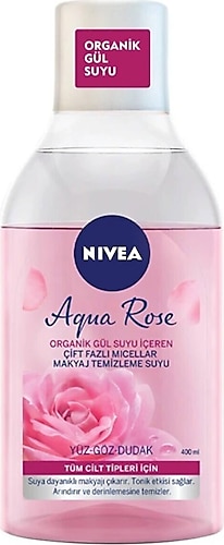 Nivea Micellair Aqua Rose Gül Suyu Çift Fazlı Makyaj Temizleme Suyu 400 ml
