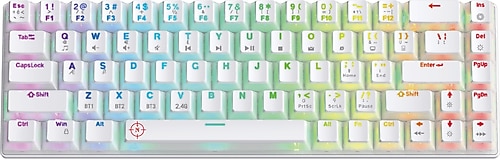 North Odin Pro WL68 LightCore Beyaz RGB TKL Red Switch Kablolu