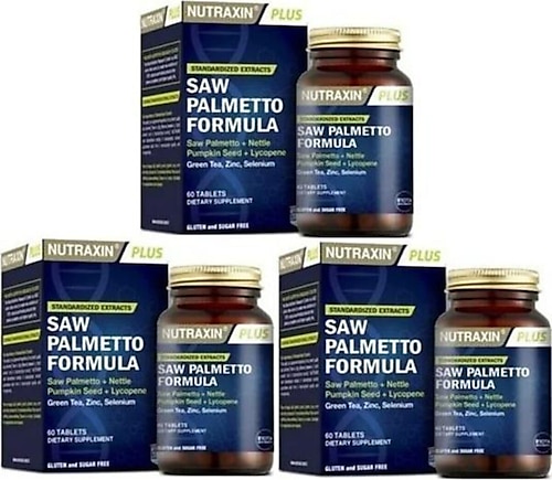 Nutraxin Plus Saw Palmetto Formula 60 Tablet 3 Adet