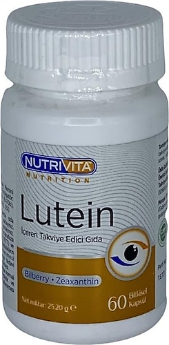 Nutrivita Nutrition Lutein 60 Bitkisel Kapsül Fiyatları, Özellikleri ve ...
