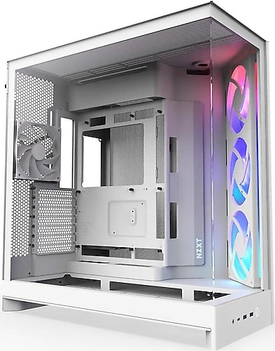 NZXT H9 Flow RGB Large CM-H92FW-R1 Fanlı Beyaz E-ATX Oyuncu Kasası