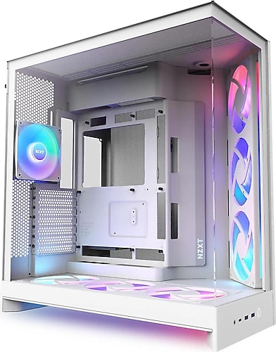 NZXT H9 Flow RGB Plus Large CM-H92FW-P1 Fanlı Beyaz E-ATX Oyuncu