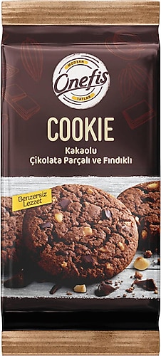 Onefis Kakaolu Bisküvi Parçalı Fındıklı Cookie 180 gr Fiyatları