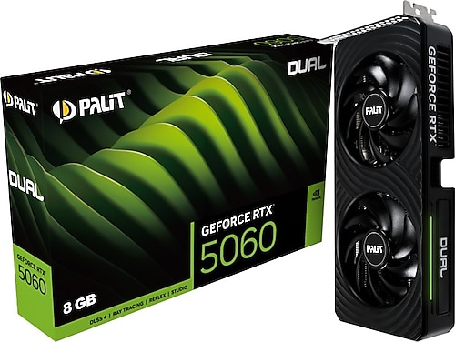 Palit RTX 5060 Dual NE75060019P1-GB2063D 128 Bit GDDR7 8 GB Ekran