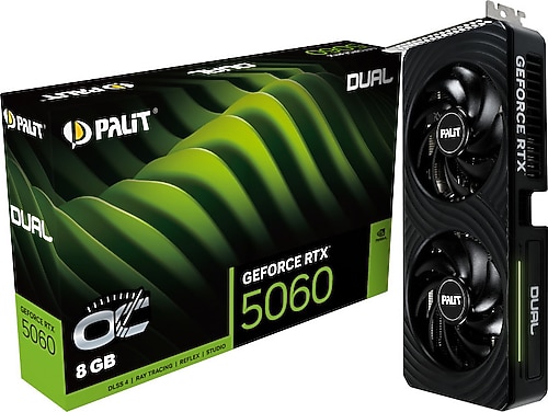 【美品】Palit GeForce RTX 5060 8GB DUAL 新品同様 Palit RTX 5060 Dual OC NE75060S19P1-GB2063D 128 Bit GDDR7 8 GB