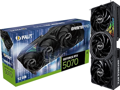 Palit GeForce RTX 5070 GamingPro 12GB 中古 Palit RTX 5070 GamingPro NE75070019K9-GB2050A 192 Bit GDDR7 12 GB