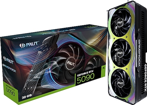 GeForce RTX™ 5090 GameRock（外箱・付属品有り） Palit RTX 5090 GameRock NE75090019R5-GB2020G 512 Bit GDDR7 32 GB