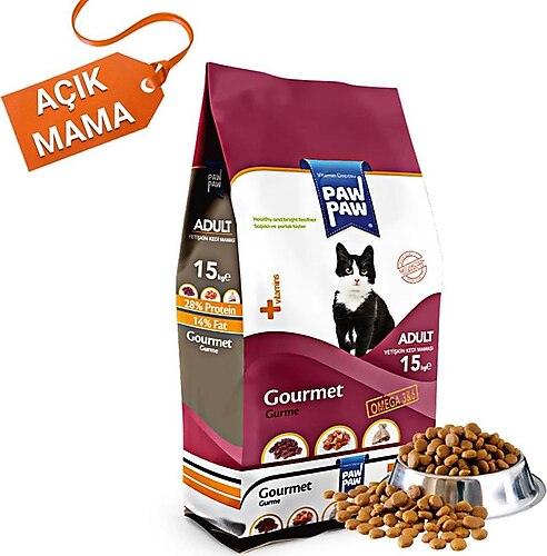 Paw Paw Gurme 3 kg Yetişkin Kedi Maması - Açık Paket