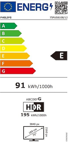 Philips TPVision 75PUS8108 75 Inch LED 4K Ultra HD Smart Ambilight