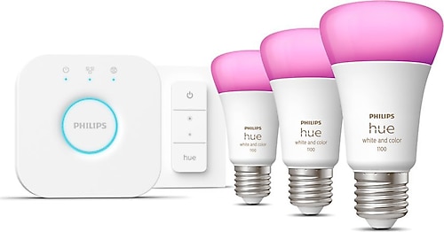 Philips Hue 1100 Renkli Ambiyans 11 W-75 W E27 3'lü Akıllı LED