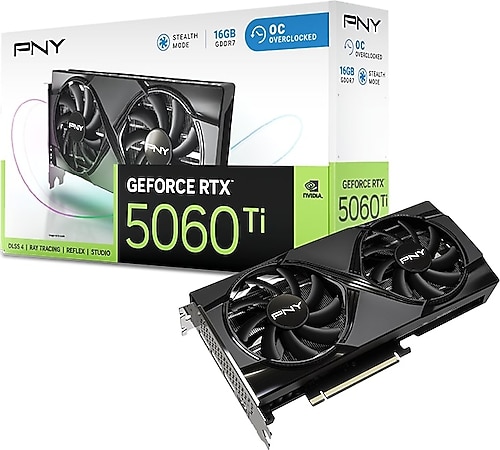 Pny RTX 5060 TI OC VCG5060T16DFXPB1-O 128 Bit GDDR7 16 GB Ekran