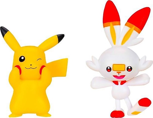 Pokemon Battle Pikachu ve Scorbunny 2'li Figür Seti PKW4076