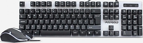 Polygold PG-8017 Kablolu Oyuncu Klavye Mouse Seti Fiyatları