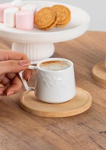 Porsima 101572 6 Kişilik Bambu Tabaklı Kahve Fincan Takımı Fiyatları ...