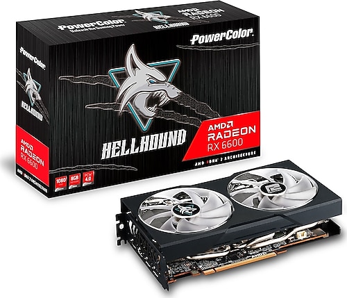 PowerColor Hellhound Radeon RX 6600 8GBD6-3DHL 128 Bit GDDR6 8 GB Ekran Kartı