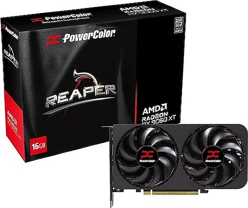 PowerColor Radeon RX 9060 XT 16GB 未使用 PowerColor RX 9060 XT Reaper 16G-A 128 Bit GDDR6 16 GB Ekran Kartı