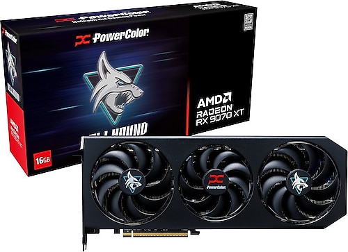 PowerColor RX 9070 XT Hellhound 16G-L/OC 256 Bit GDDR6 16 GB Ekran PowerColor RX 9070 XT Hellhound 16G-L/OC 256 Bit GDDR6 16 GB Ekran