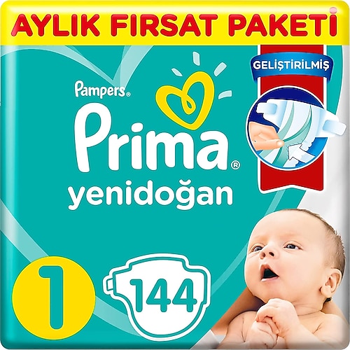 Prima Aktif Bebek 1 Numara Yenidoğan 144'lü Bebek Bezi