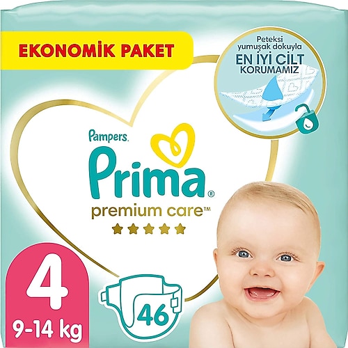 Prima Premium Care 4 Numara Maxi 46'lı Bebek Bezi