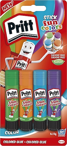 Opitec Espana  Pegamento en barra Pritt® fun colors (4 x 10 g)
