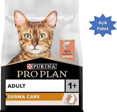 Pro Plan Derma Care Somonlu 1 kg Yetişkin Kedi Maması - Açık Paket