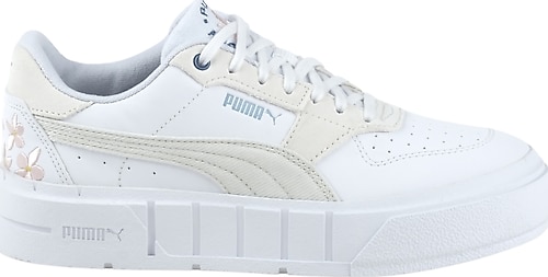 Puma Cali Court Embroidery 398828-02 Beyaz-Krem Kadın Sneaker
