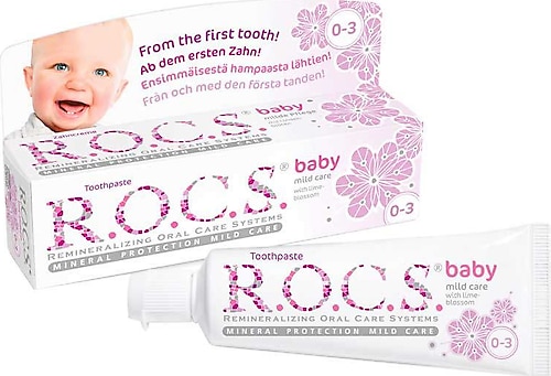 R.O.C.S. Baby 0-3 Yaş Ihlamur Özlü 35 ml Yutulabilir Diş Macunu