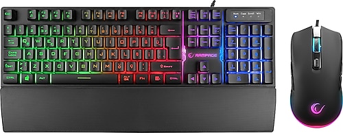 runatafu Km-Rx7 Fortuna Combo Q Gaming Keyboard + 6400 dpi Mouse-Black
