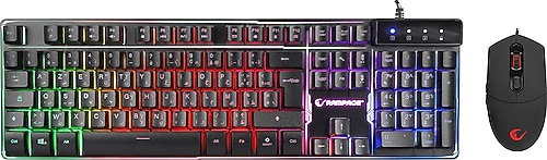 Rampage Cypher KM-RX9 Fransızca-Arapça Kablolu Oyuncu Klavye Mouse