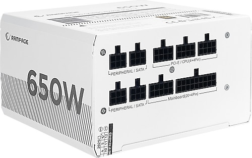 Rampage Mate M650-80PB 650 W Beyaz Power Supply Fiyatları