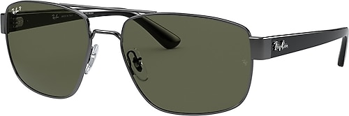 Ray-Ban 3663 004/58 Gunmetal-Green Polarize Erkek Güneş Gözlüğü