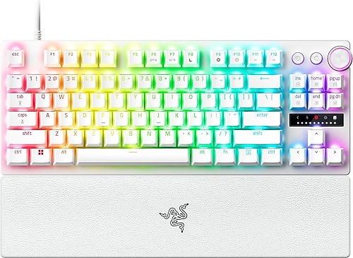 Razer Huntsman V3 Pro Beyaz RGB TKL Analog Optical Switch Kablolu