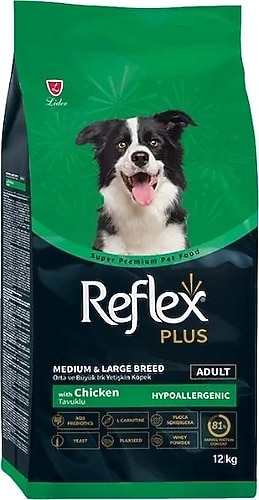 Reflex Plus Tavuklu 12 kg Orta Büyük Irk Yetişkin Köpek Maması