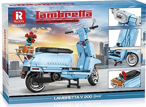 Reobrix 11037 Creator Retro Scooter Lambretta V200 Special Mavi