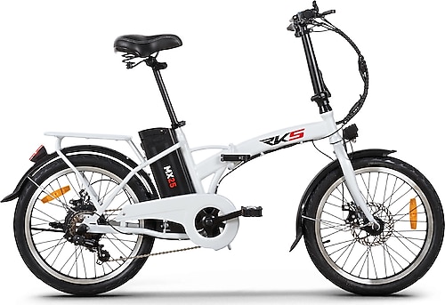 RKS MX25 Katlanabilir Elektrikli Bisiklet Beyaz