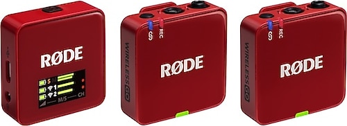 Rode Wireless GO Gen 3 Kırmızı 2'li Kablosuz Yaka Mikrofonu