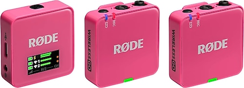 Rode Wireless GO Gen 3 Pembe 2'li Kablosuz Yaka Mikrofonu