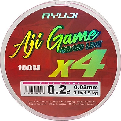 Ryuji Aji Game 4X 100 m 0.05 mm 4.5 kg Pink İp Misina Fiyatları