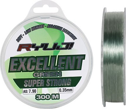 Ryuji Excellent 300 m 0.30 mm 5.5 kg Green Monofilament Misina