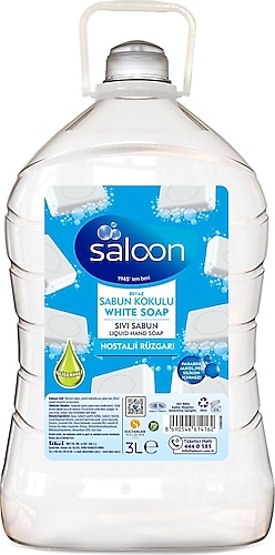 Saloon Beyaz Sabun Kokulu Sıvı Sabun 3 lt