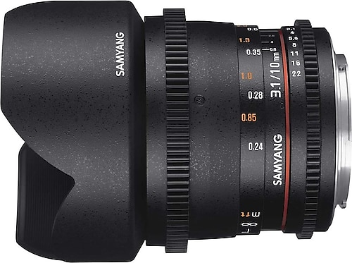 Samyang 10mm T3.1 VDSLR ED AS NCS CS II Krop Nano Cine Lens