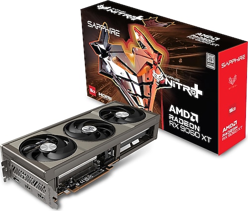 Sapphire RX 9060 XT Nitro+ 11350-01-20G 128 Bit GDDR6 16 GB Ekran
