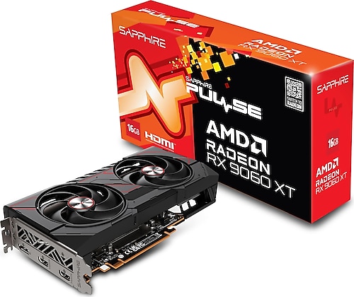 【新品未開封】SAPPHIRE Radeon RX 9060 XT 16GB Sapphire RX 9060 XT Pulse 11350-03-20G 128 Bit GDDR6 16 GB Ekran