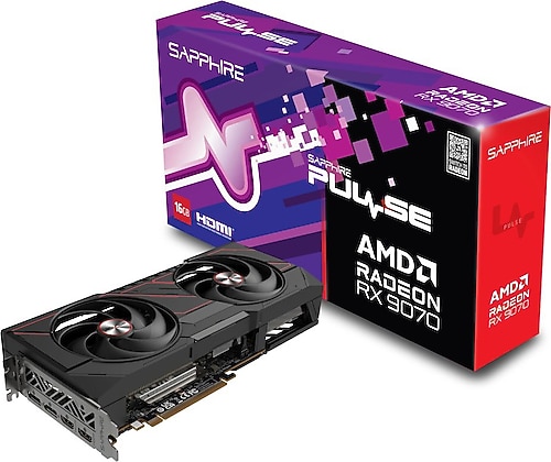 Sapphire RX 9070 Pulse 11349-03-20G 256 Bit GDDR6 16 GB Ekran