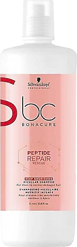 Schwarzkopf BC Bonacure Peptide Repair Rescue Micellar Acil Kurtarma 1000 ml Şampuan
