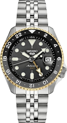 Seiko 5 Sports SKX SSK021 Çelik Kordon Siyah-Altın Erkek Kol Saati