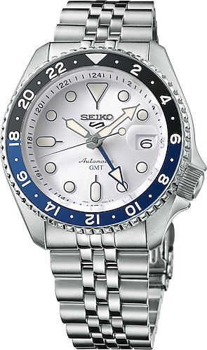 Seiko 5 Sports SKX SSK033 Çelik Kordon Siyah-Mavi Erkek Kol Saati